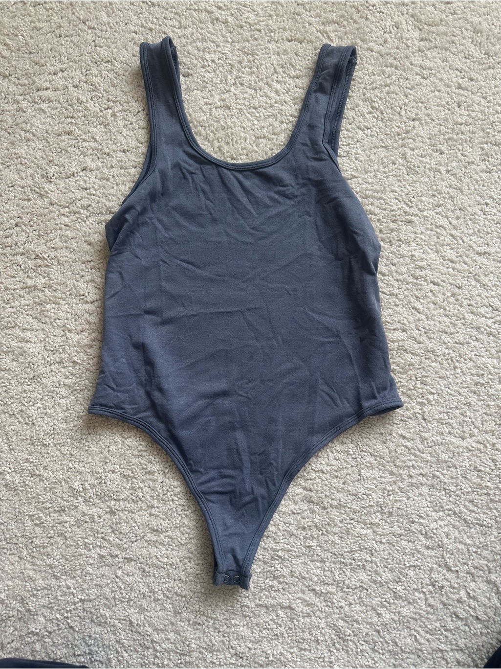 Pacsun Charcoal Sleeveless Ribbed Bodysuit